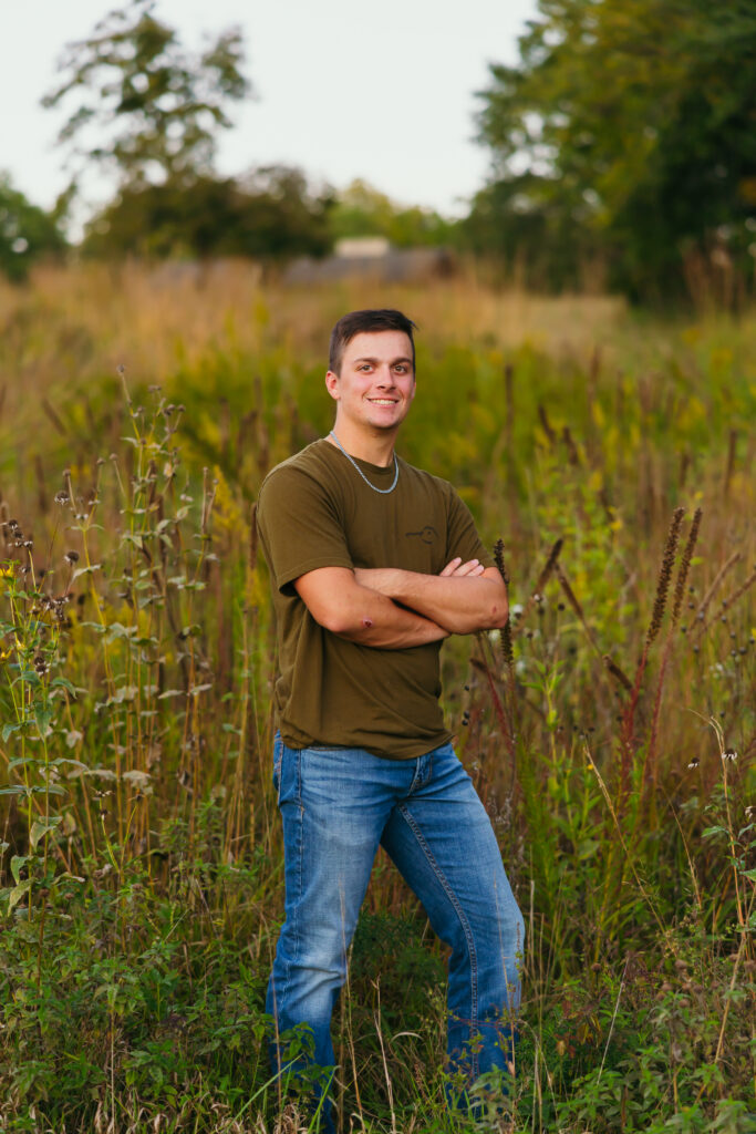 Kansas City senior boy outdoor fall portrait session
