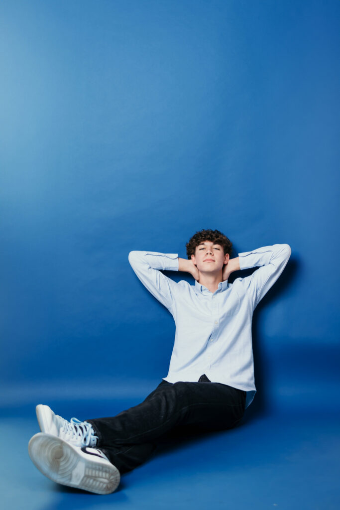 High school senior portrait with classic and timeless style