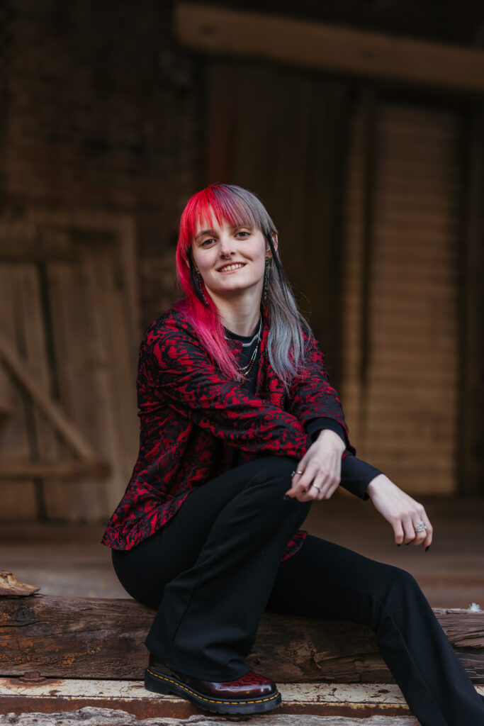 Kansas City senior with urban backdrop