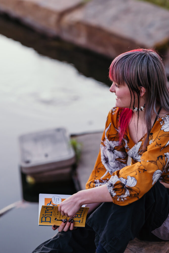 Alternative Kansas City senior session reading a book