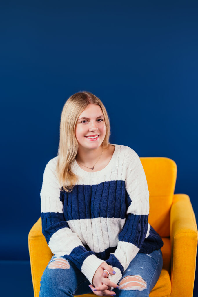 Studio senior portraits in Crossroads Kansas City photographer studio