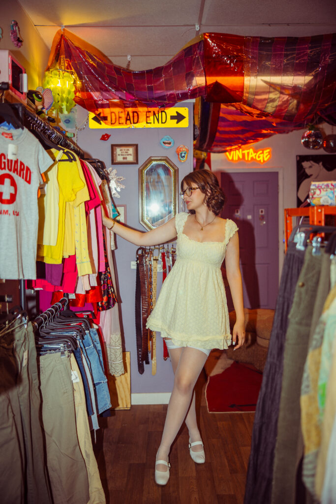 Senior photos in Kansas City featuring stylish high school senior