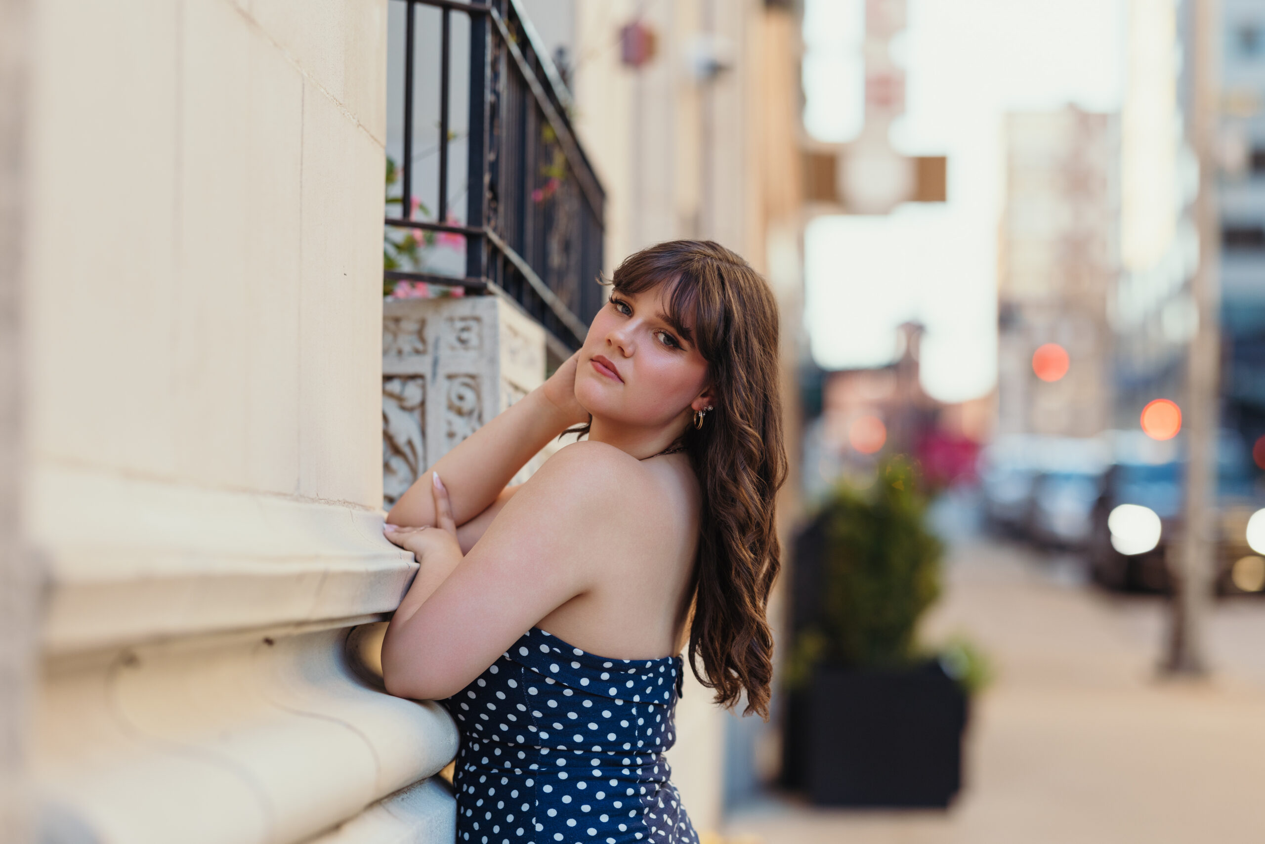 Kansas City high school senior in downtown Kansas City, Missouri